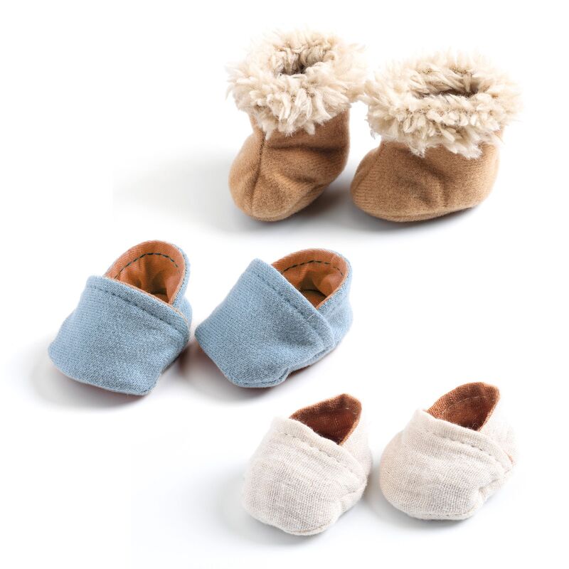 Pomea - 3 Pairs of Doll's Slippers