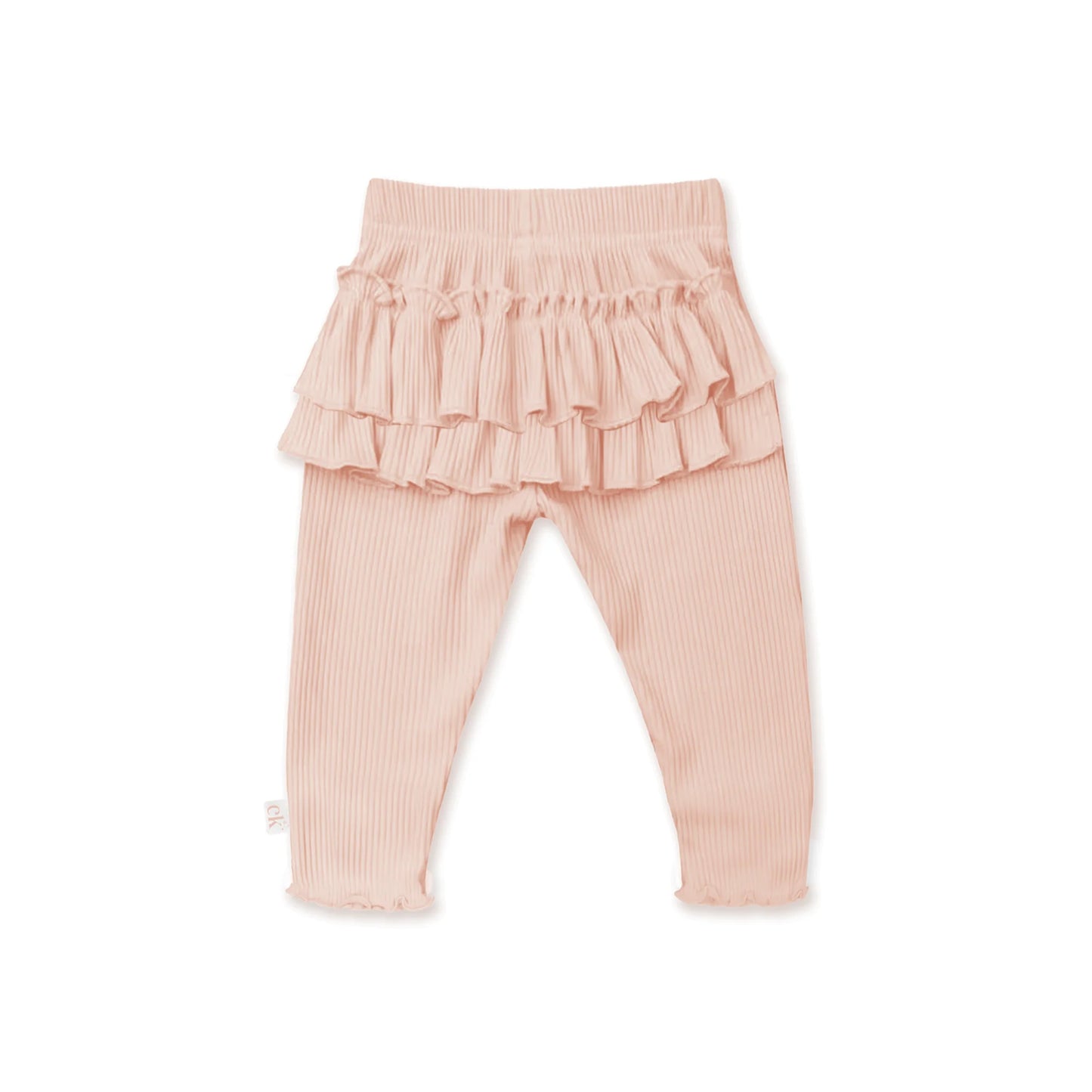 Frilly Slouch Pants in Rose