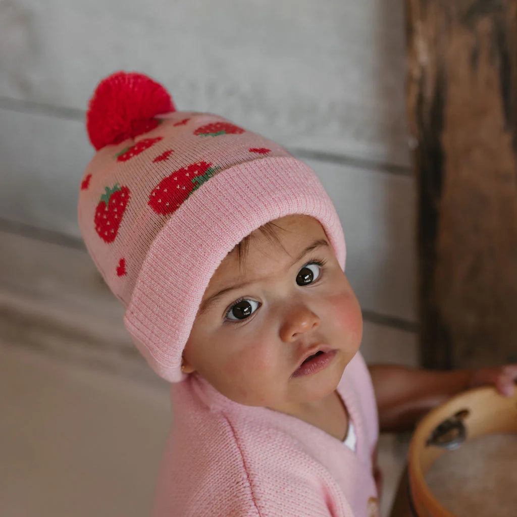 Strawberry Fields Merino Beanie