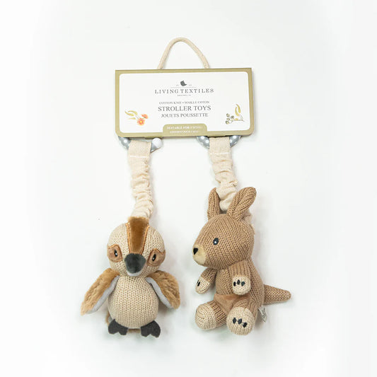 2pk Stroller Toy - Kangaroo And Kookaburra