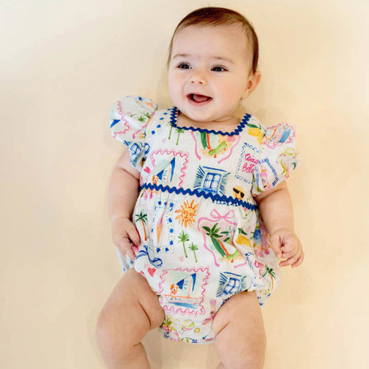 Summer Vacay Puff Sleeve Bodysuit
